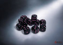Opaque Black/pink 16mm d6 Dice Block (12 dice)-1