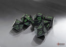 Opaque Black/green Polyhedral 7-Dice Set-1