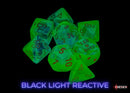 Gemini Plasma Green-Teal/orange Luminary Polyhedral 7-Dice Set-4