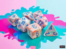 Festive Mega-hedral Pop Art/blue 7-Die Set-1