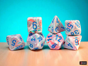Festive Mega-hedral Pop Art/blue 7-Die Set - 0