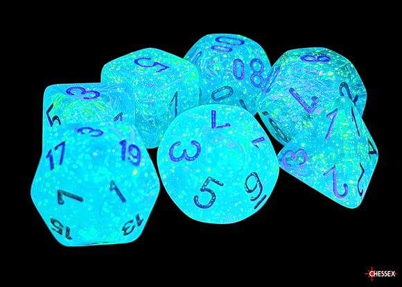 Luminary Mega-hedral Sky/silver Luminary 7-Die Set