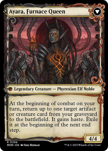 Ayara, Widow of the Realm // Ayara, Furnace Queen (Showcase Planar Booster Fun) [March of the Machine] - 0
