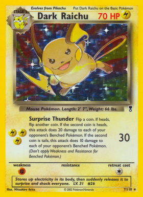 Dark Raichu (7/110) [Colección legendaria] 