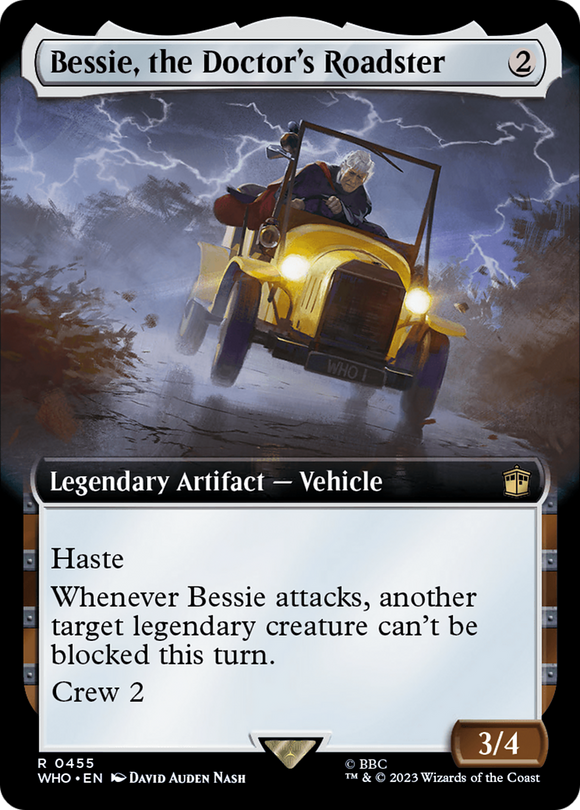 Bessie, el Roadster del Doctor (ilustración ampliada) [Doctor Who] 