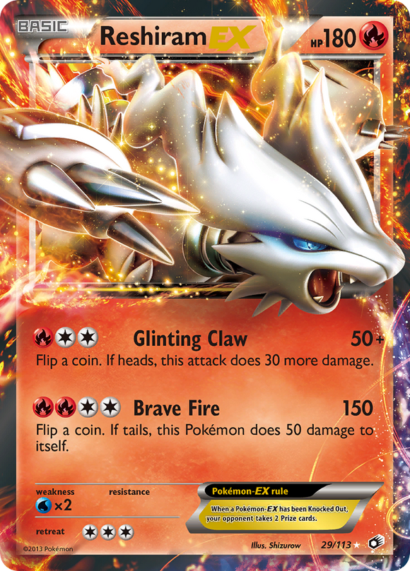 Reshiram EX (29/113) [Blanco y negro: tesoros legendarios] 