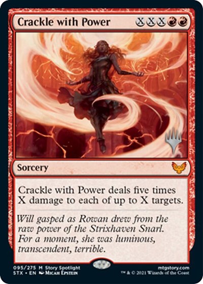 Crepitar con poder (paquete promocional) [Promociones de Strixhaven: School of Mages] 