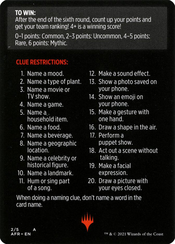 Totally Lost in Translation (Minijuego de Magic) [Dungeons &amp; Dragons: Adventures in the Forgotten Realms Minigame] 