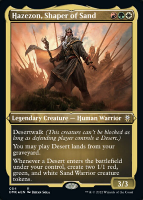 Hazezon, modelador de arena (lámina grabada) [Comandante unificado de Dominaria] 