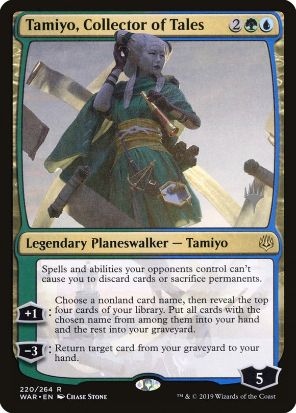 Tamiyo, coleccionista de cuentos (paquete promocional) [Promociones de War of the Spark] 