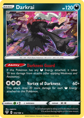Darkrai (105/189) (Holo cosmos) [Espada y escudo: oscuridad en llamas] 