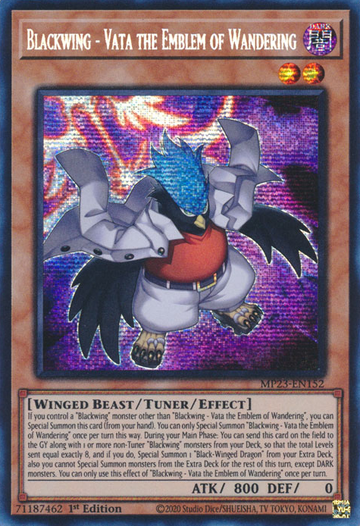 Blackwing - Vata el emblema del vagabundeo [MP23-EN152] Prismatic Secret Rare 