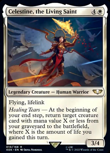 Celestine, la Santa Viviente (Surge Foil) [Warhammer 40,000] 