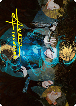 Tarjeta de arte Testigo del futuro (firma estampada en oro) [Serie de arte Innistrad: Crimson Vow] 