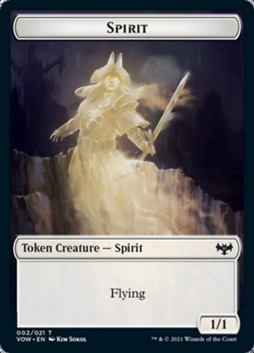 Blood // Spirit (002) Double-Sided Token [Innistrad: Crimson Vow Tokens] - 0