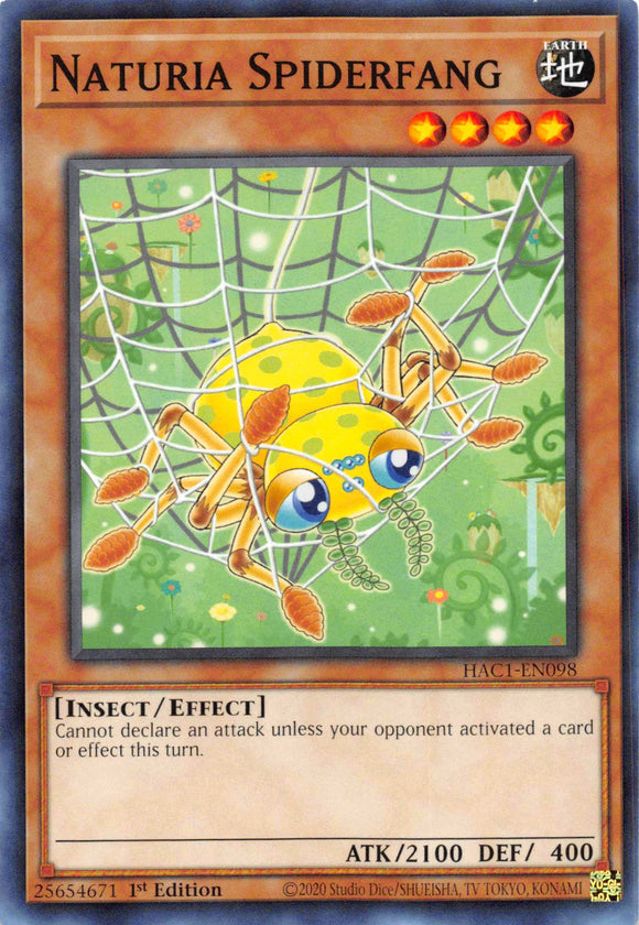 Colmillo de araña de Naturia [HAC1-EN098] Común 