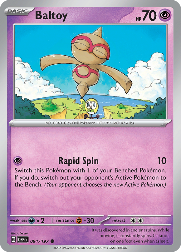 Baltoy (094/197) [Scarlet &amp; Violet: Llamas de obsidiana] 
