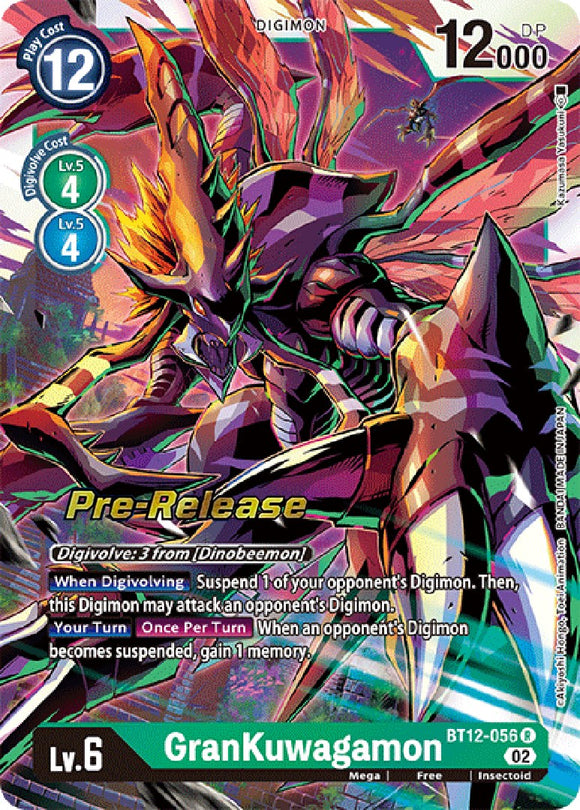 GranKuwagamon [BT12-056] [Tarjetas de prelanzamiento de Across Time] 