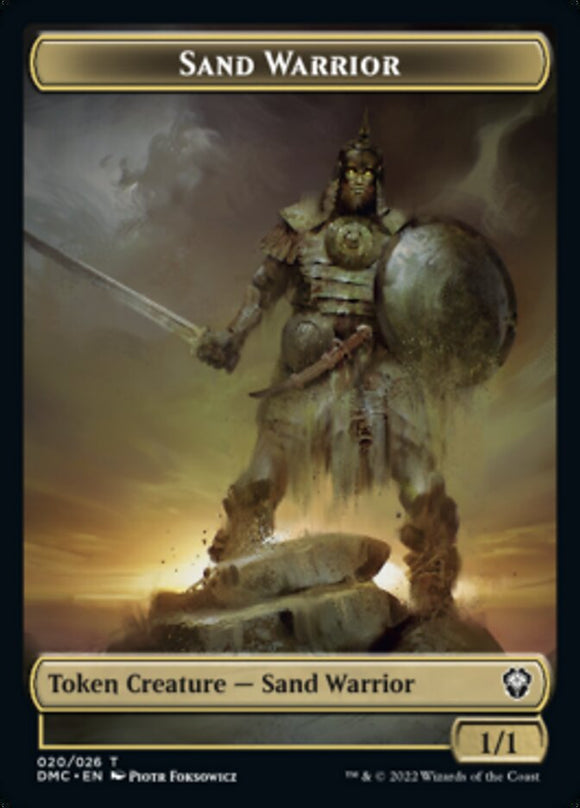 Ficha de doble cara de Soldado // Guerrero de arena [Dominaria United Tokens] 