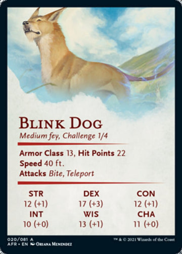 Tarjeta de arte de perro parpadeante [Serie de arte de Dungeons &amp; Dragons: Adventures in the Forgotten Realms]  - 0