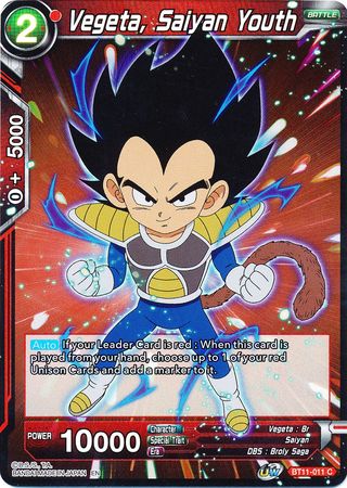 Vegeta, joven saiyajin (BT11-011) [Línea de sangre bermellón] 