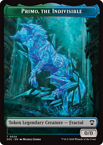 Beast // Primo, The Indivisible Double-Sided Token [Secrets of Strixhaven Commander Tokens] - 0