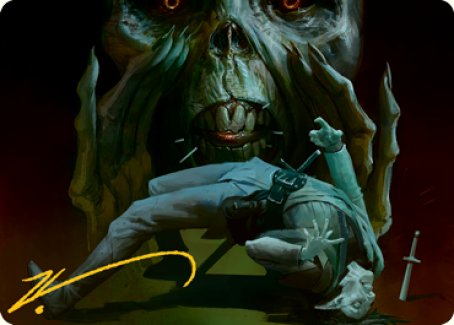 Tarjeta de arte Palabra de poder Asesinato (firma estampada en dorado) [Serie de arte Dungeons &amp; Dragons: Adventures in the Forgotten Realms] 