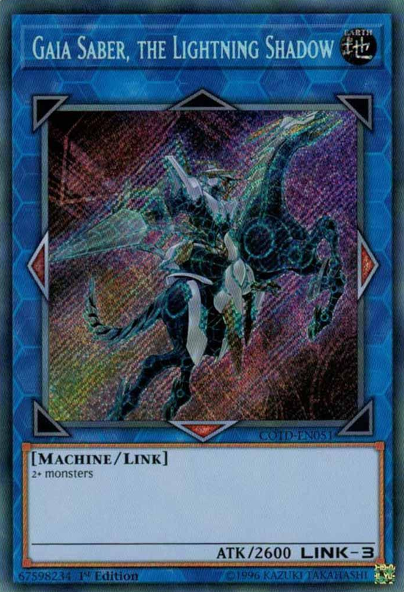 Gaia Saber, la Sombra Relámpago [COTD-EN051] Secreto Raro 