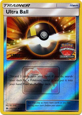 Ultra Ball (135/149) (personal de promoción del campeonato de NA) [Sun &amp; Moon: conjunto básico] 