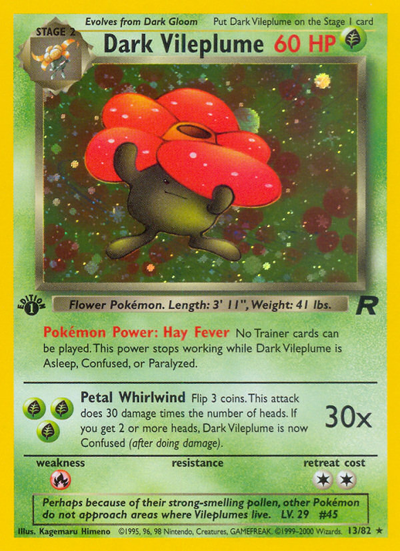 Vileplume oscuro (13/82) [Equipo Rocket 1.ª edición] 