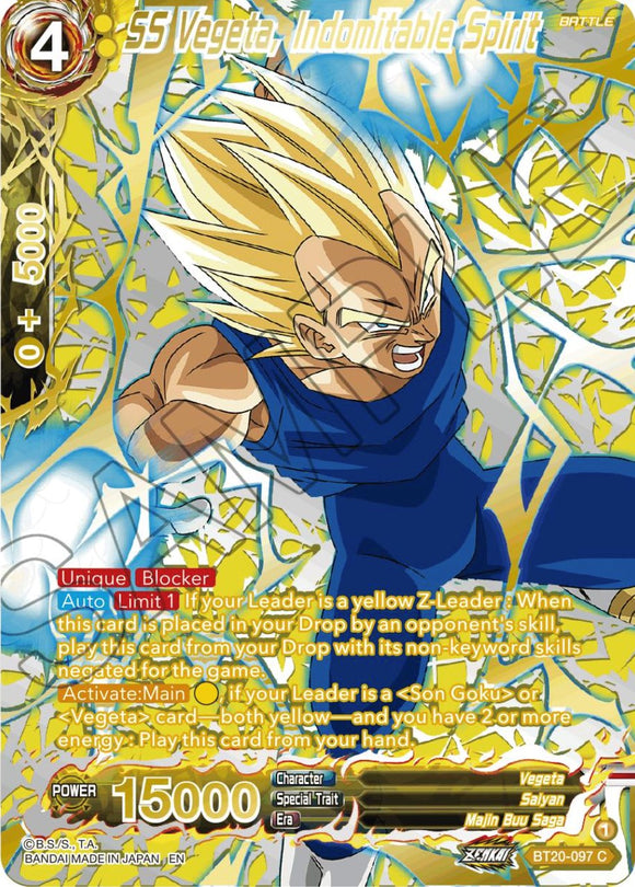 SS Vegeta, Espíritu indomable (sello dorado) (BT20-097) [Poder absorbido] 