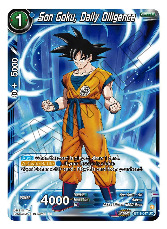Son Goku, Diligencia diaria (BT19-047) [Ambición del luchador] 