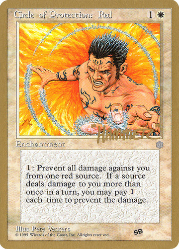 Círculo de protección: rojo (Shawn "Hammer" Regnier) (SB) [Set de coleccionista Pro Tour] 