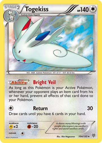 Togekiss (104/135) [Blanco y negro: Tormenta de plasma] 