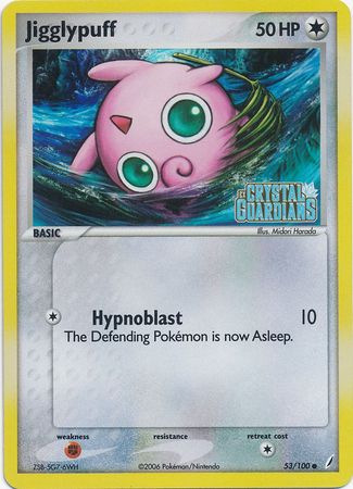 Jigglypuff (53/100) (Estampado) [EX: Guardianes de cristal] 