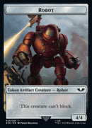 Astartes Warrior // Robot Double-Sided Token (Surge Foil) [Warhammer 40,000 Tokens]-2