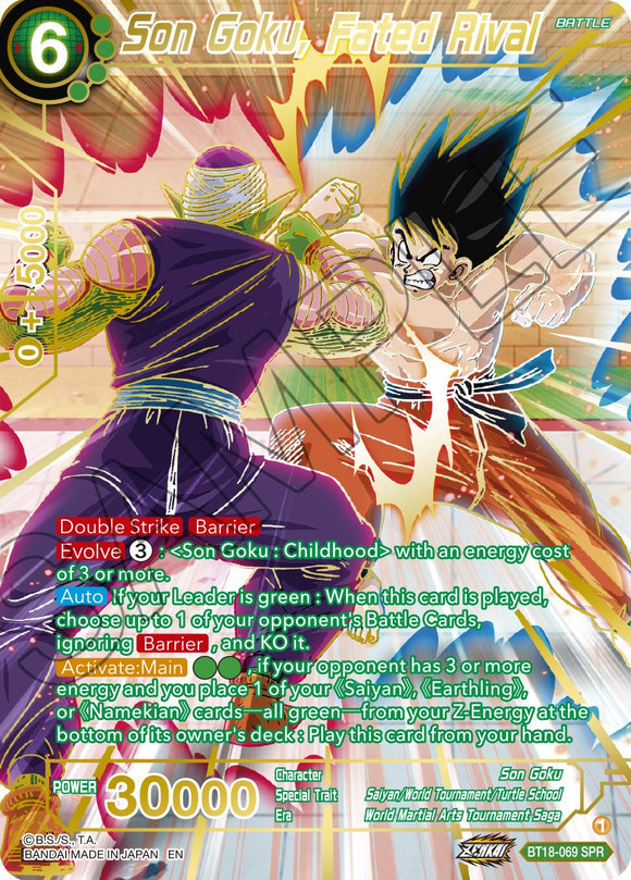 Son Goku, el rival predestinado (SPR) (BT18-069) [El amanecer de las Z-Leyendas] 