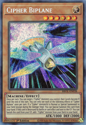 Cipher Biplane [BROL-EN038] Secreto raro 