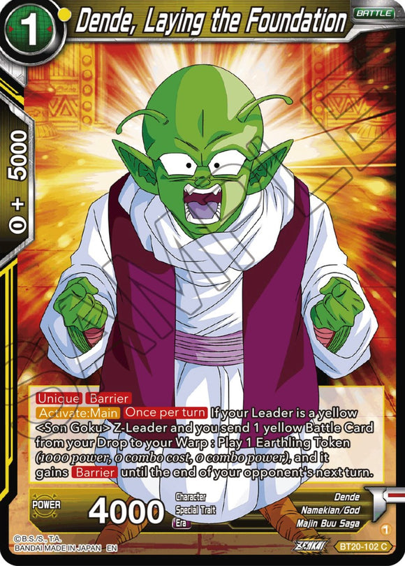 Dende, sentando las bases (BT20-102) [Poder absorbido] 