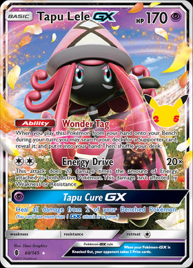 Tapu Lele GX (60/145) [Celebraciones: 25.º aniversario - Colección clásica] 