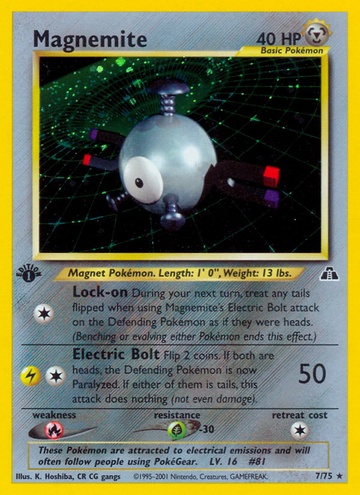 Magnemite (7/75) [Neo Discovery 1.ª edición] 