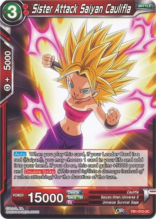 Hermana Ataque Saiyan Caulifla (TB1-013) [El Torneo de Poder] 