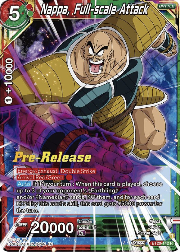 Nappa, ataque a gran escala (BT20-142) [Promociones de prelanzamiento de Power Absorbed] 