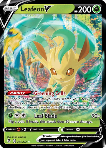 Leafeon V (007/203) [Espada y escudo: cielos en evolución] 