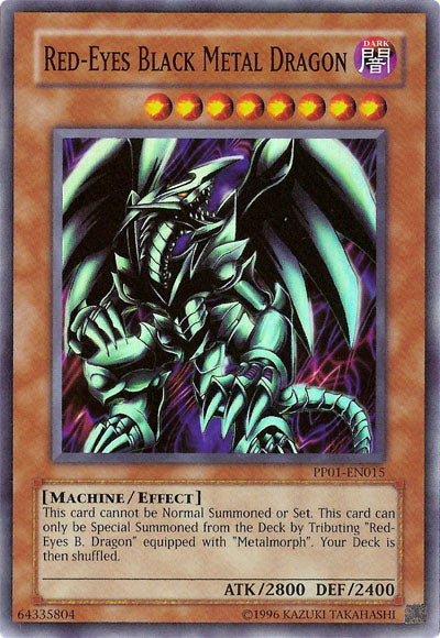 Dragón de metal negro de ojos rojos [PP01-EN015] Súper raro 