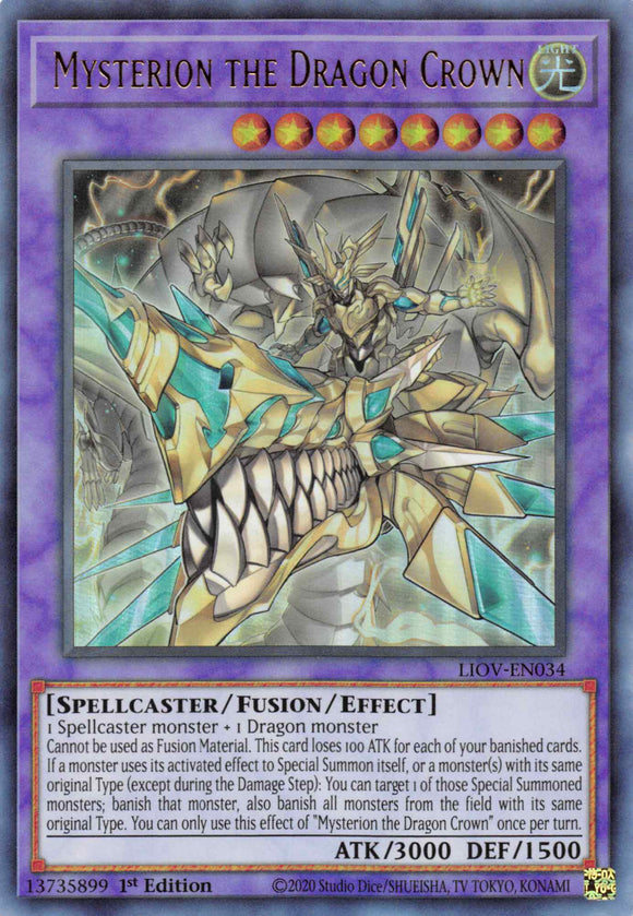 Mysterion la Corona del Dragón [LIOV-EN034] Ultra Raro 