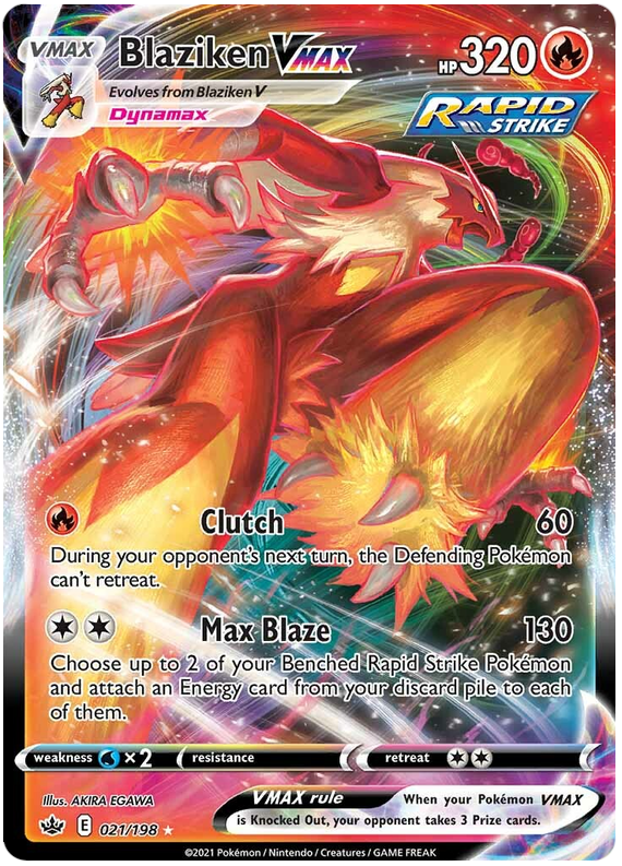 Blaziken VMAX (021/198) [Espada y escudo: Reinado escalofriante] 