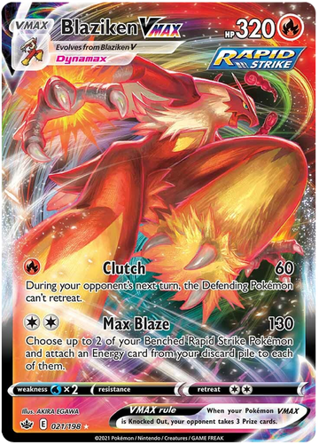 Blaziken VMAX (021/198) [Espada y escudo: Reinado escalofriante] 