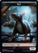 Rat // Food (15) Double-Sided Token [Throne of Eldraine Tokens]-1