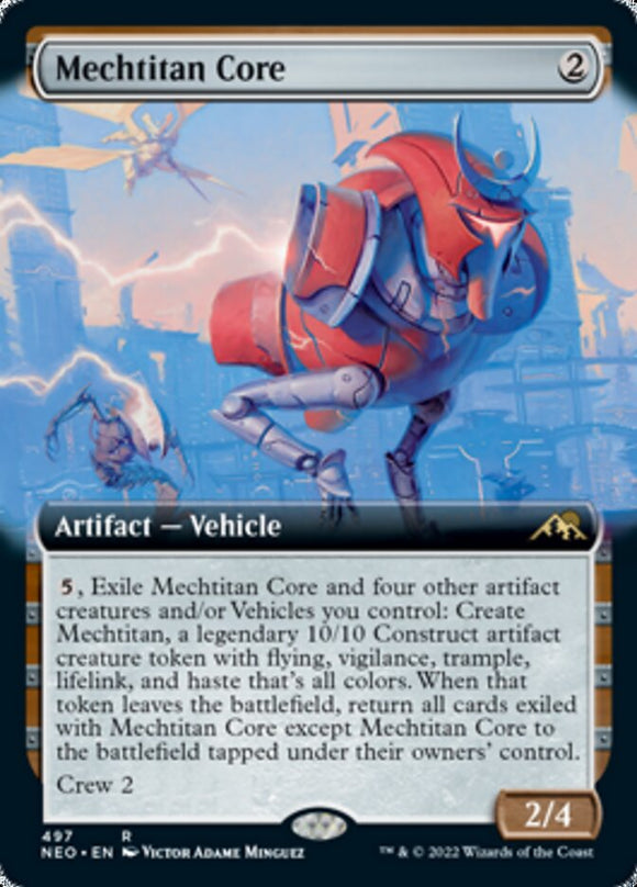 Mechtitan Core (arte extendido) [Kamigawa: Neon Dynasty] 